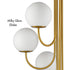 Modern Gold Chandelier Spiral Glass Globe Chandelier